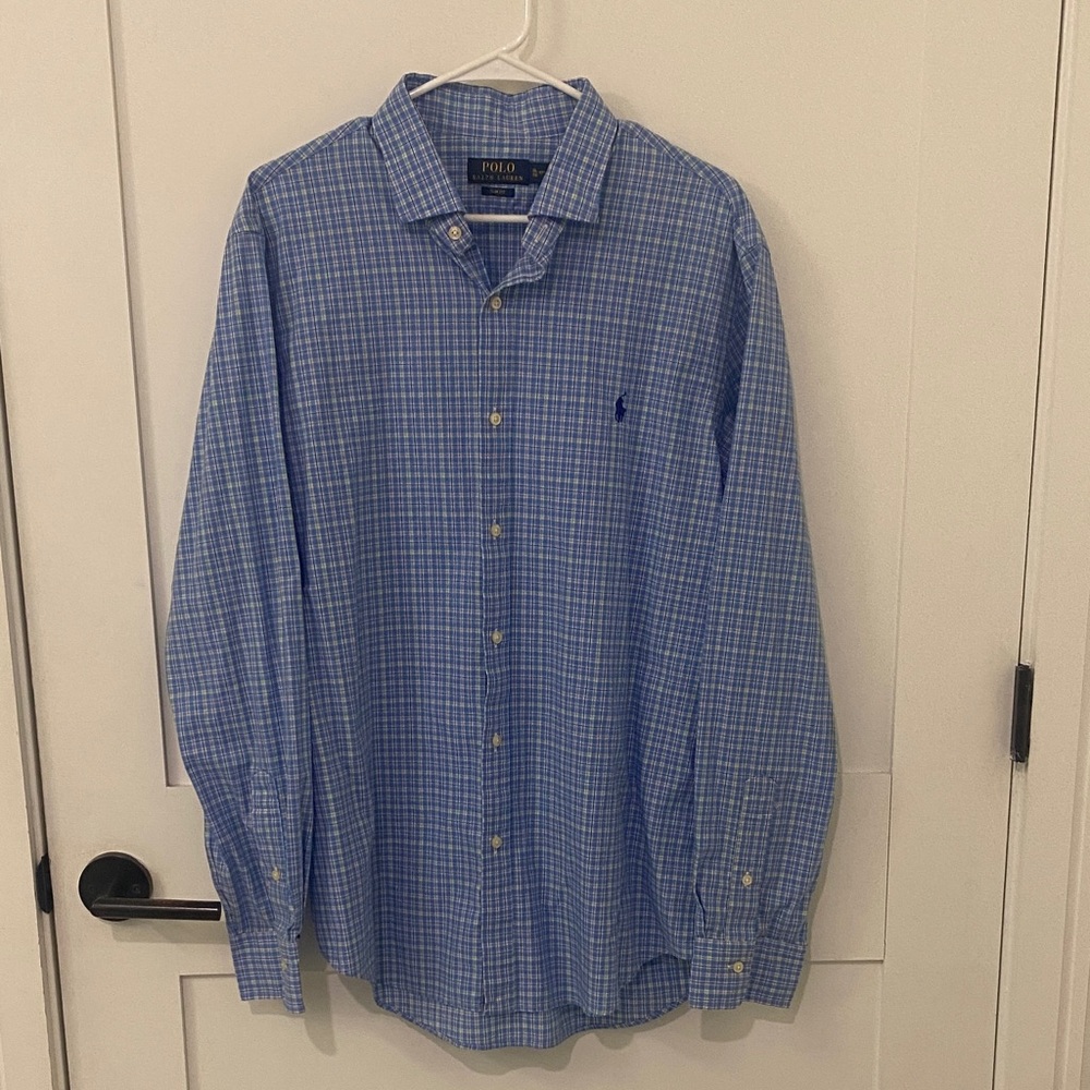Polo by Ralph Lauren Men's Blue Plaid Shirt size XL